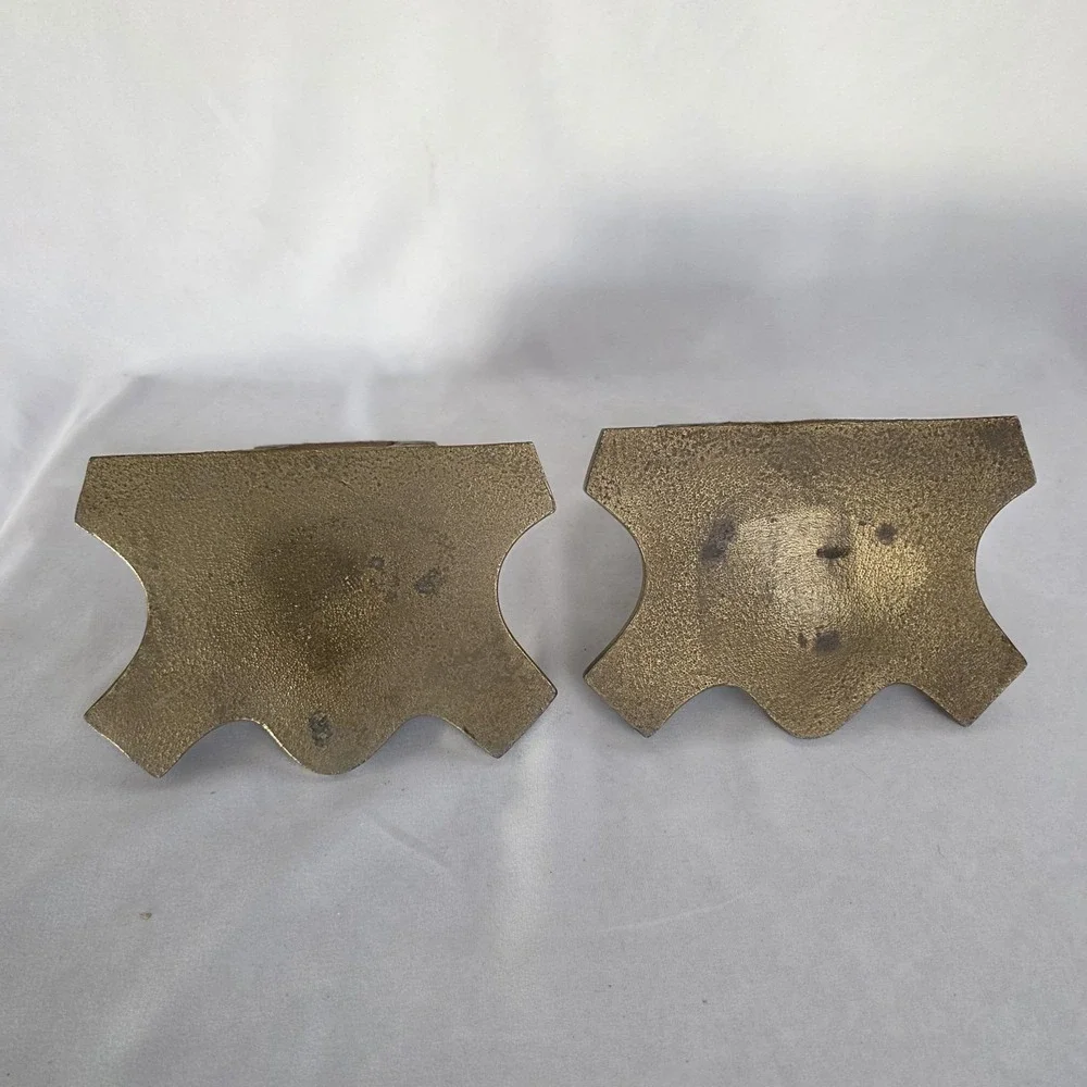 Pair of‎ Vintage Ornate Gilded Brass Wall Sconce Shelves MCM Hollywood Regency